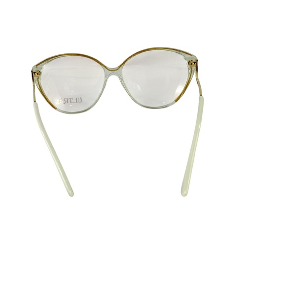 Rare ULTRA Zanadu Designer Gold Cat Eye Glasses Classic Clear Frames 59 18 NOS main image 6